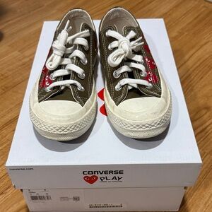 Converse Kids Sneakers - Olive and Red